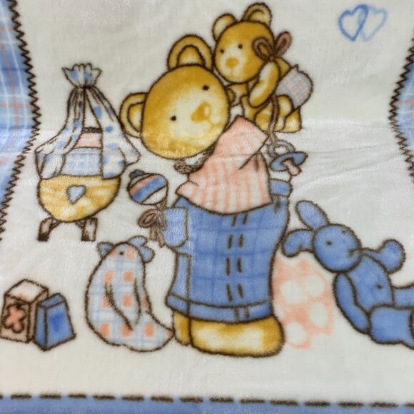 Northpoint Kids Bear & Bunny Soft Baby Blanket 43" x 55" Acrylic/Polyester - Picture 2 of 10